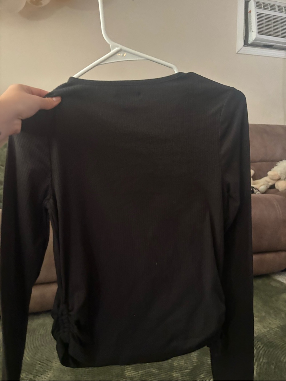Epic Threads Black Ribbed Long-Sleeve Tee - Picture 3 of 3